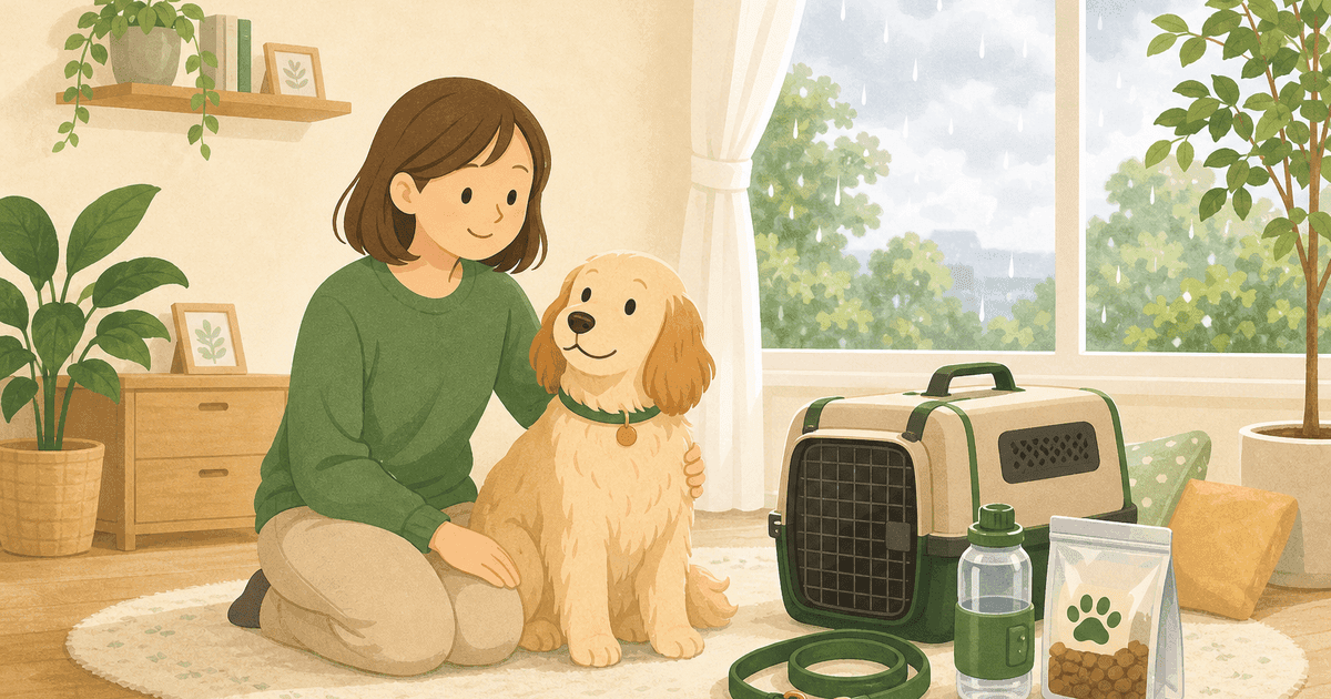 犬の防災｜台風・大雨シーズンの備えと同行避難の準備
