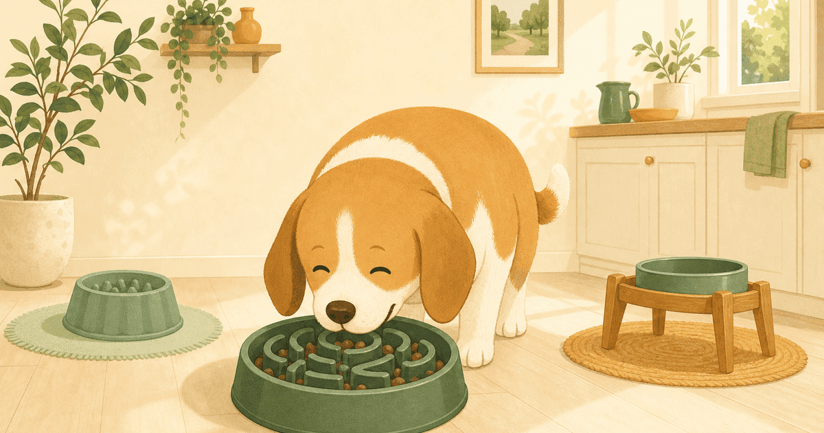 犬の早食い防止食器の選び方｜凹凸型・芝生型・迷路型・知育タイプを比較