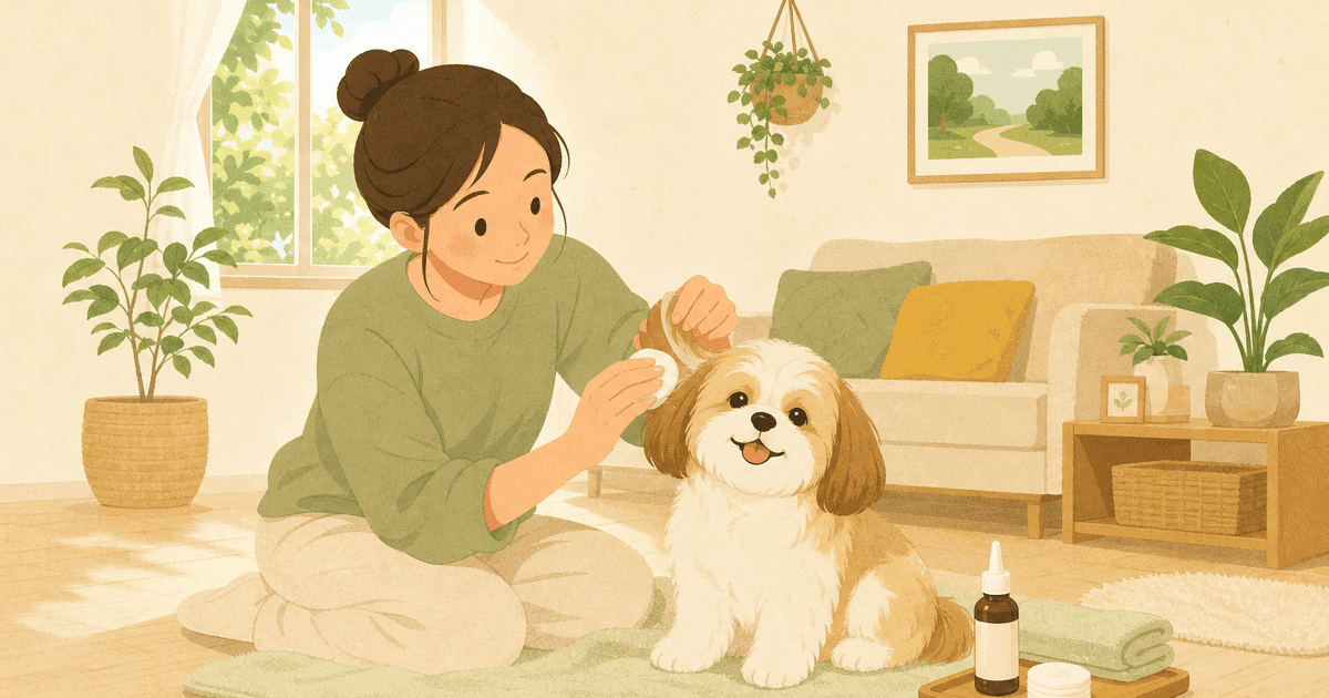 犬の耳掃除のやり方｜必要な頻度・正しい手順とNG行為、外耳炎の予防