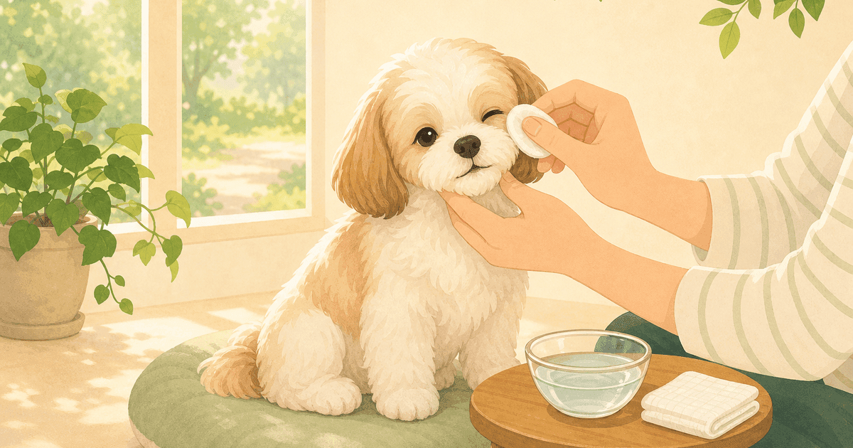 犬の涙やけ・目やにの原因とケア｜色で見る受診の目安と家庭でできること