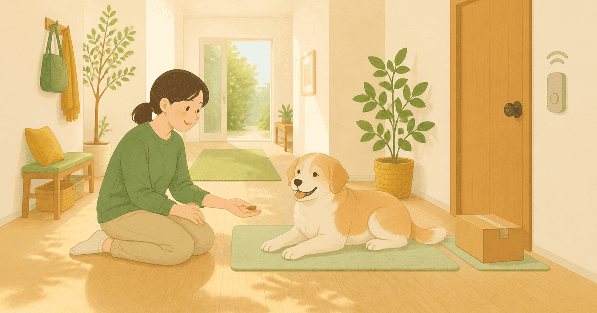 犬がインターホン・来客に吠える｜チャイムの意味を変える練習と「玄関で待つ場所」のつくり方