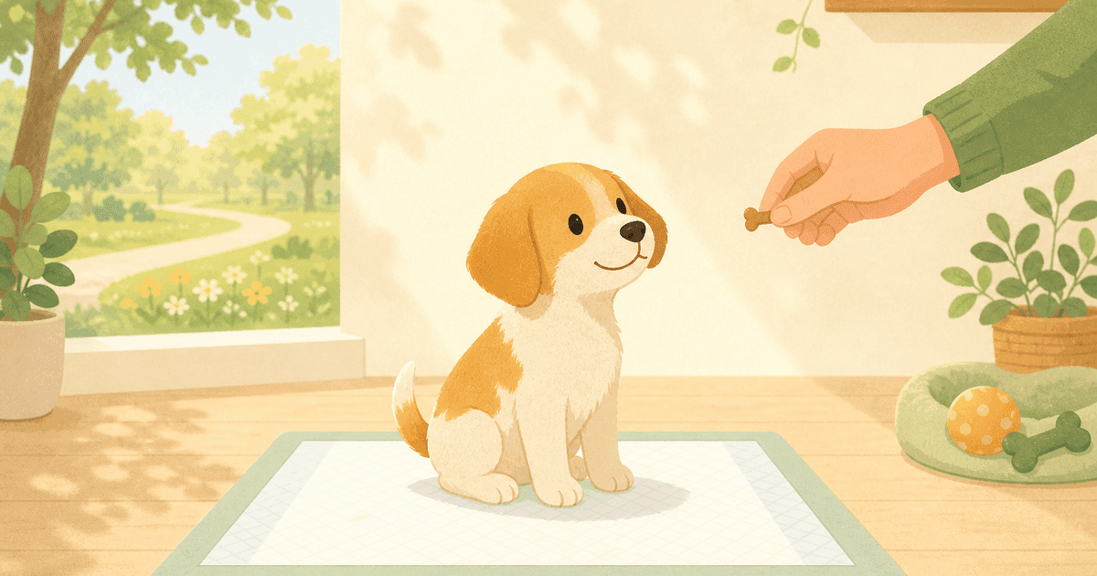 子犬のトイレトレーニングの基本｜失敗を減らす環境づくりと教え方