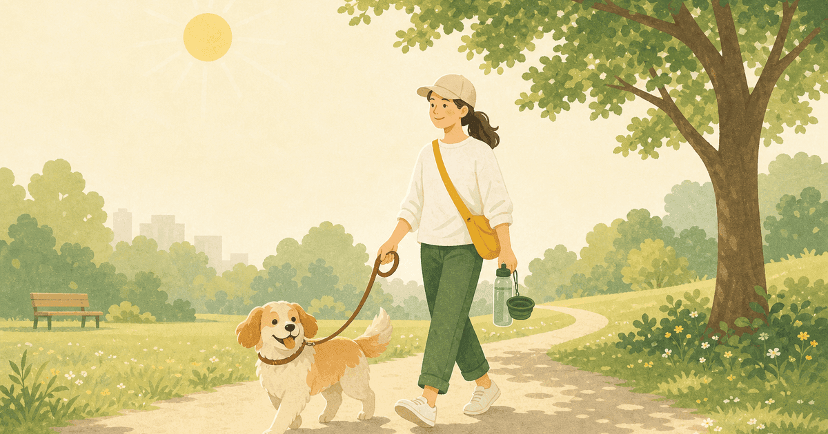 夏の犬の散歩と熱中症対策｜時間帯・路面チェック・危険なサイン
