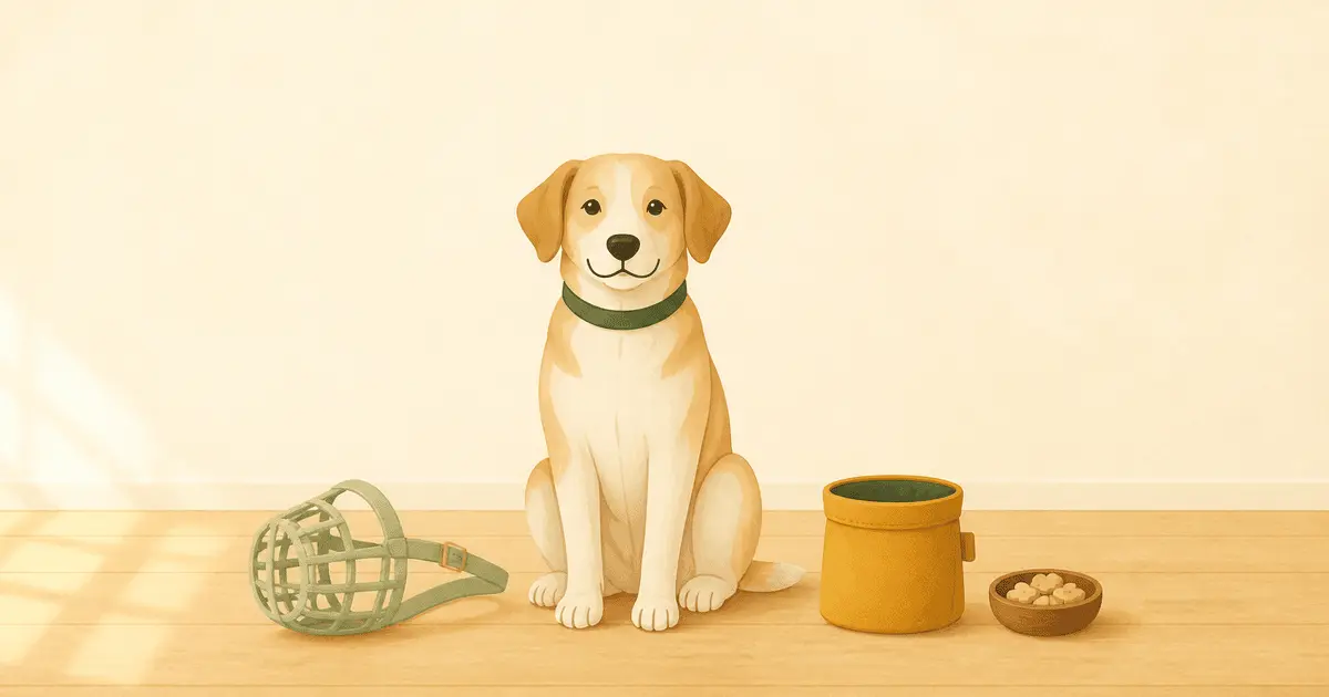 犬の口輪(マズル)の選び方｜バスケット型とソフト型の違い、サイズの測り方と嫌がらない慣らし方
